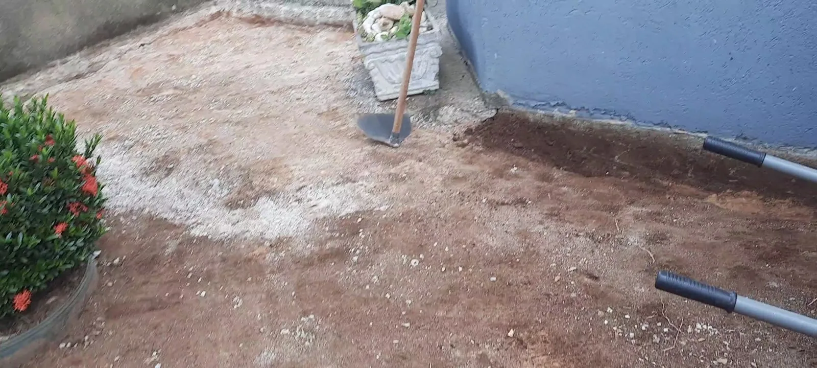 Preparação da área externa